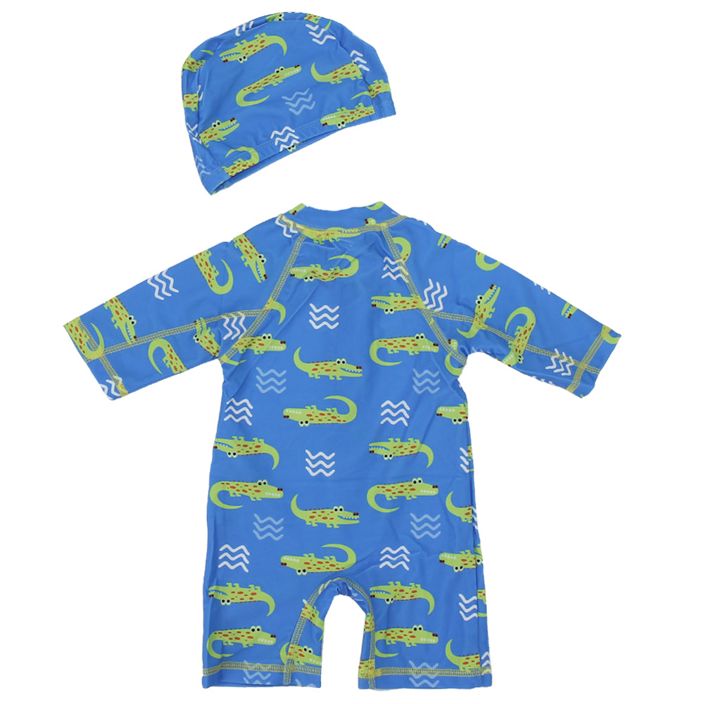 Boy's Overall Swimsuit + Cap - Ourkids - HUN