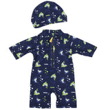 Boy's Overall Swimsuit + Cap - Ourkids - HUN