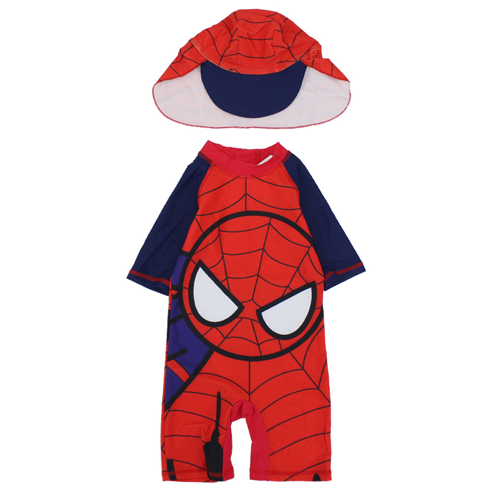 Boy's Overall Swimsuit + Cap - Ourkids - Karzma