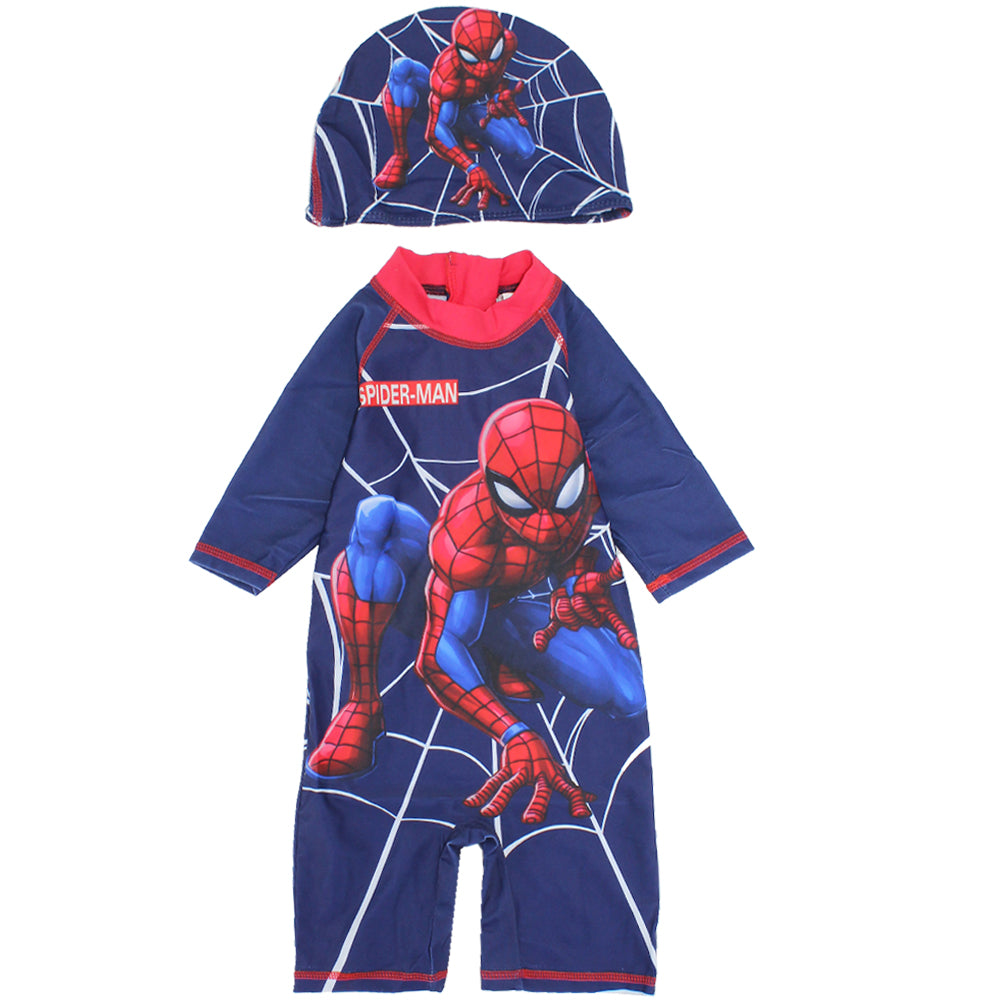 Boy's Overall Swimsuit + Cap - Ourkids - Karzma