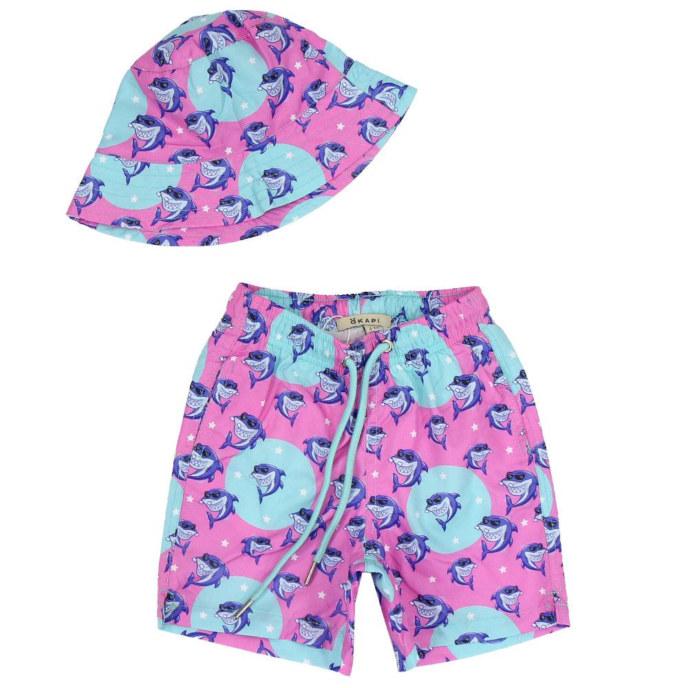 Boy's Swimsuit + Bucket Hat - Ourkids - Okapi