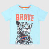 Brave Leopard Short-Sleeved T-Shirt - Ourkids - Quokka