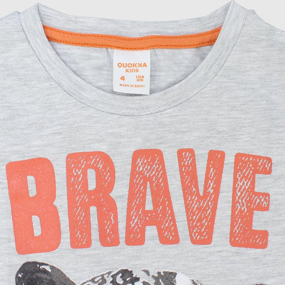 Brave Leopard Short-Sleeved T-Shirt - Ourkids - Quokka