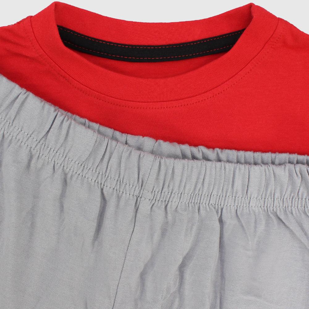 Brooklyn Short-Sleeved Pajama - Ourkids - Rosso