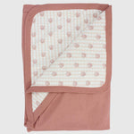 Brown Flowers Baby Blanket - Ourkids - Junior