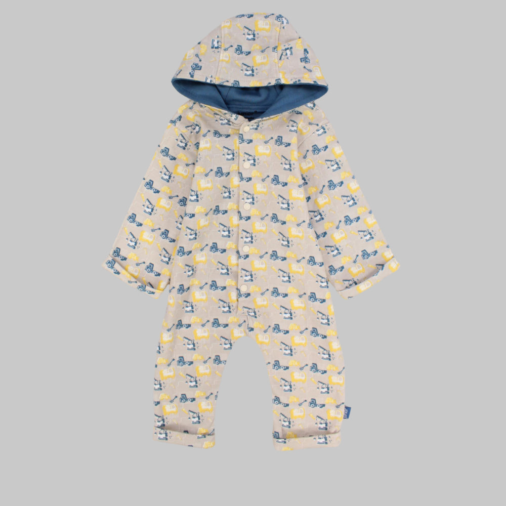 Building Equipment Long-Sleeved Hooded Footless Onesie - Ourkids - Junior