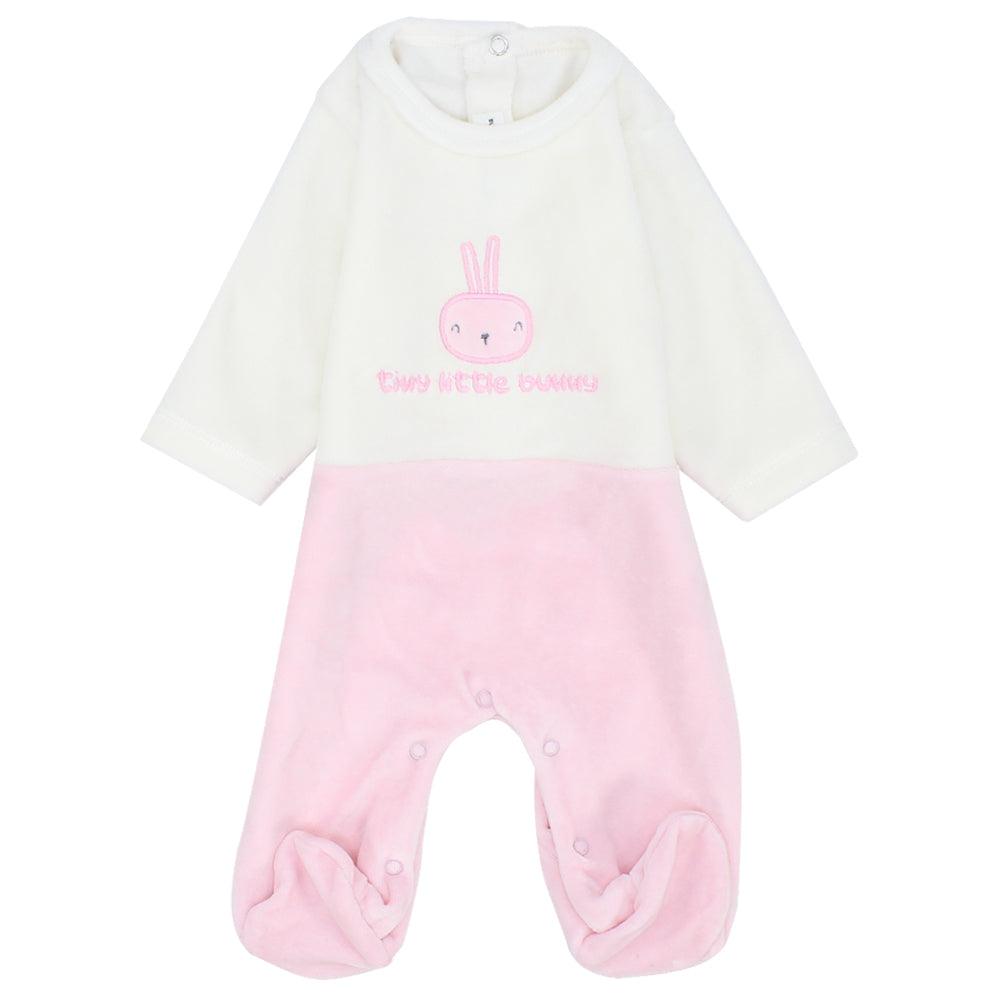 Bunny Head Velvet Baby Footie - Ourkids - Ourkids