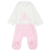Bunny Head Velvet Baby Footie - Ourkids - Ourkids