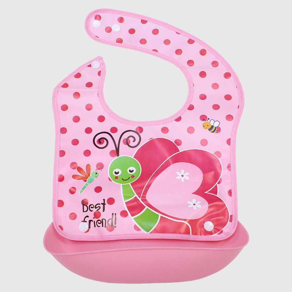 Butterfly Bib With Silicone Pocket - Ourkids - OKO
