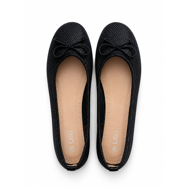 Girls Canvas Ballerina Shoes - Shiny Texture