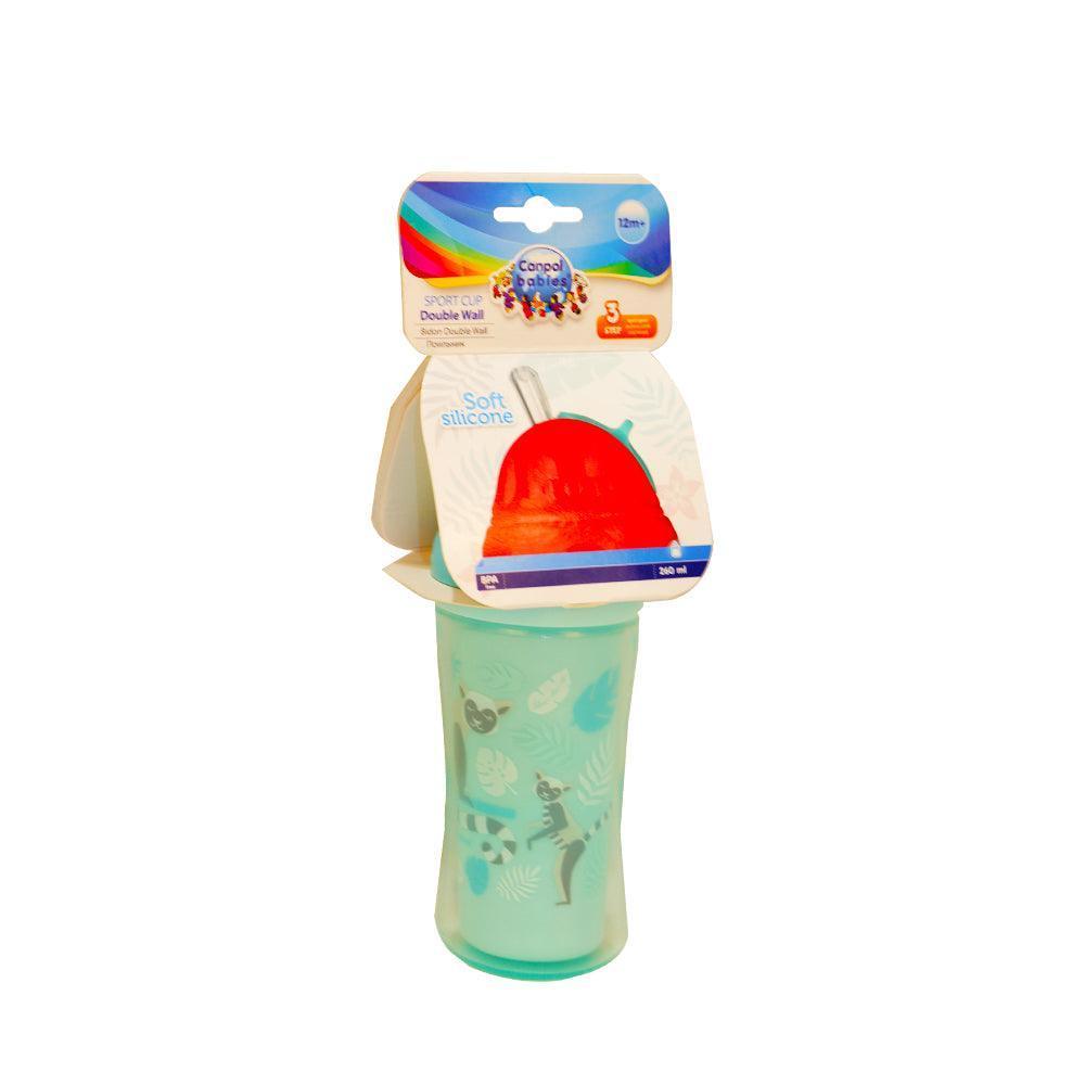 Canpol Babies Children Drinking Cup With Soft Straw / Double Wall / 260 ml (+12) - Ourkids - Canpol Babies