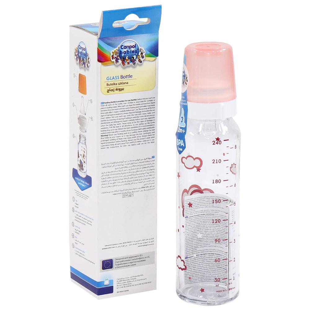 Canpol Babies Glass Feeding Bottle - 240 Ml - Ourkids - Canpol Babies