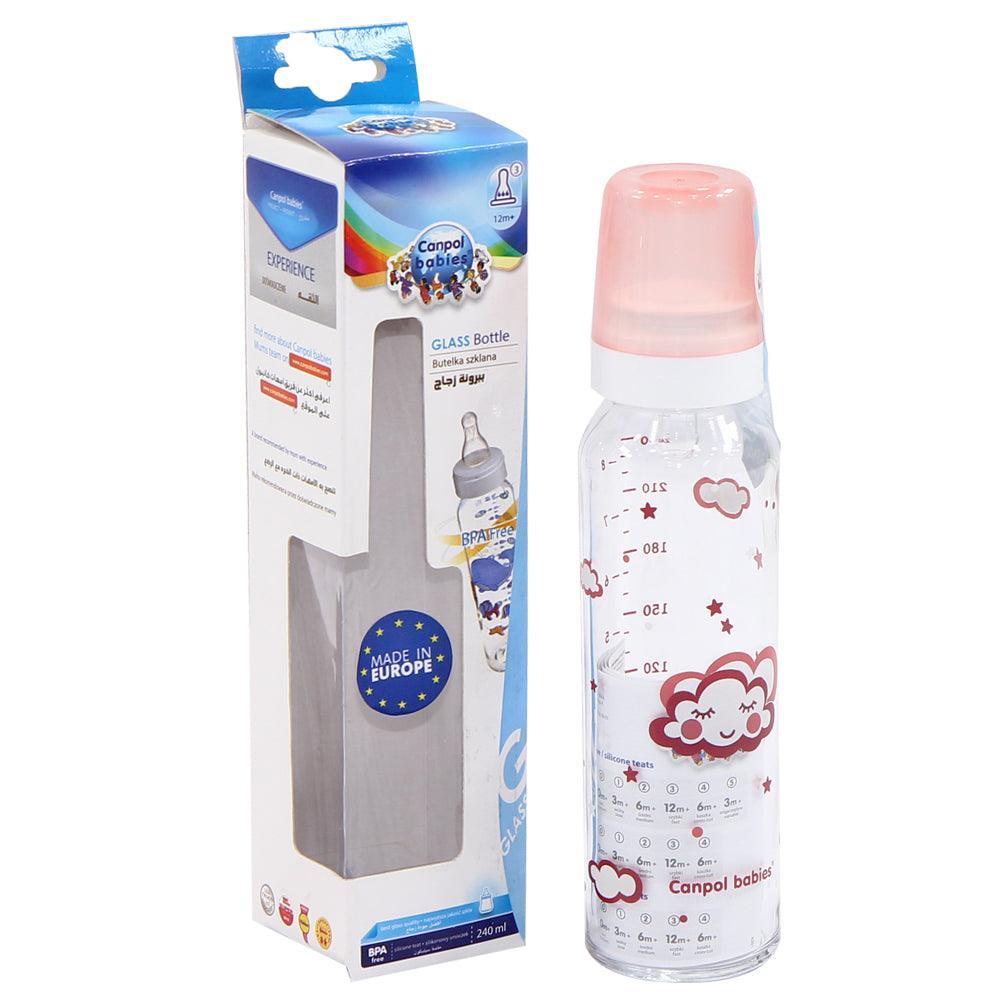 Canpol Babies Glass Feeding Bottle - 240 Ml - Ourkids - Canpol Babies