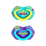 Canpol babies Symmetric Silicone Pacifier Neon Love 6-18m Blue - Ourkids - Canpol Babies