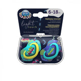 Canpol babies Symmetric Silicone Pacifier Neon Love 6-18m Blue - Ourkids - Canpol Babies