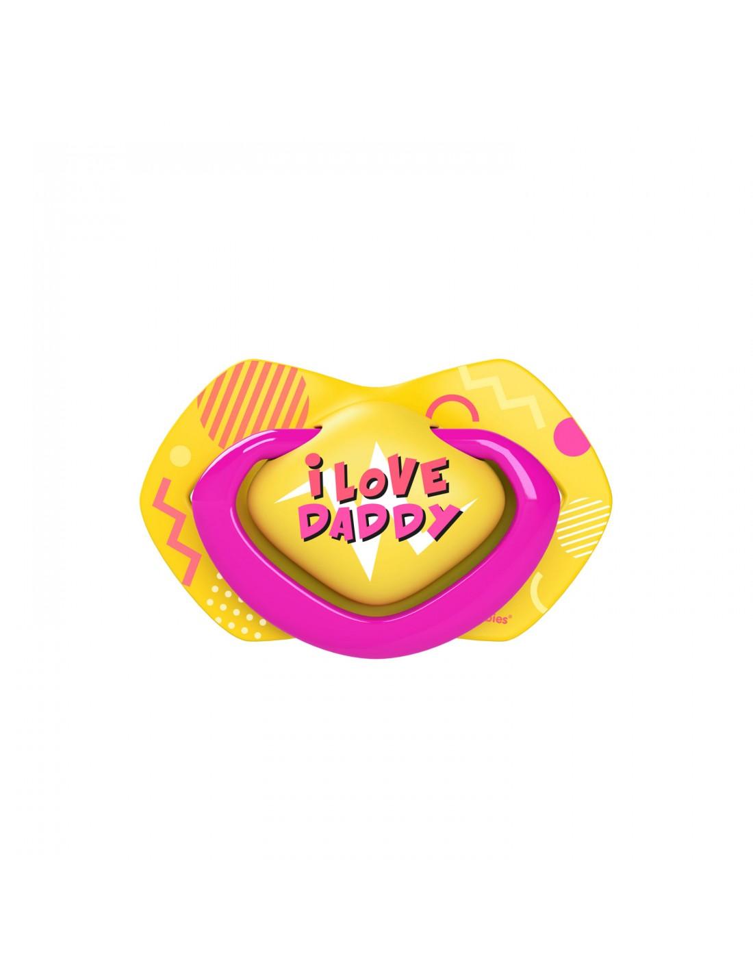 CANPOL BABIES Symmetric silicone pacifier NEON LOVE pink 2 pieces - Ourkids - Canpol Babies