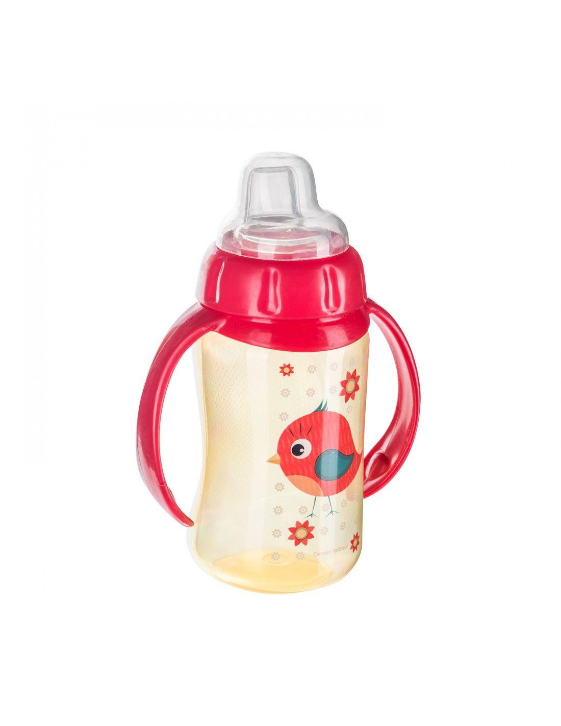 CANPOL BABIES Training cup 320ml silicone mouthpiece, Cute Animals red - Ourkids - Canpol Babies