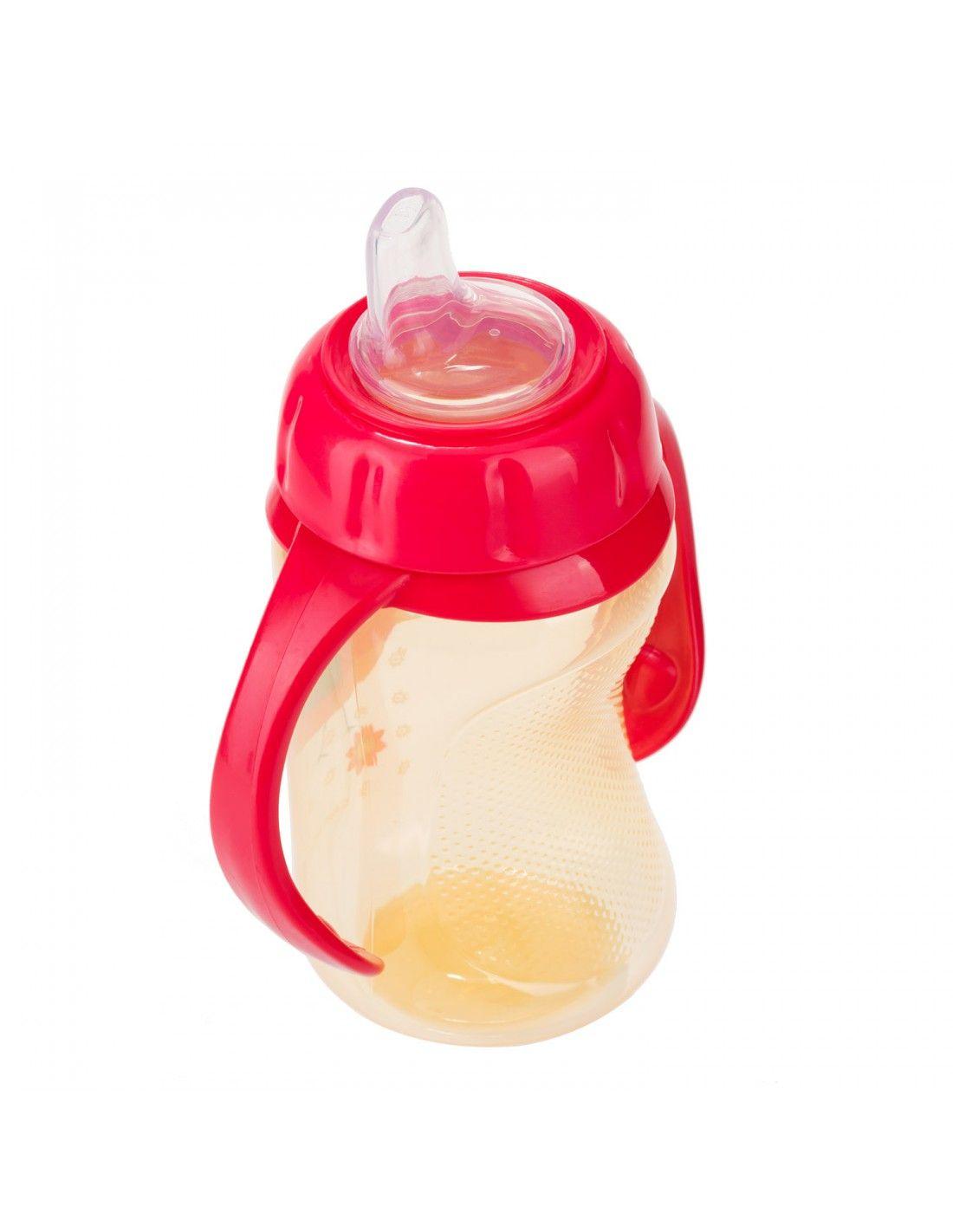 CANPOL BABIES Training cup 320ml silicone mouthpiece, Cute Animals red - Ourkids - Canpol Babies