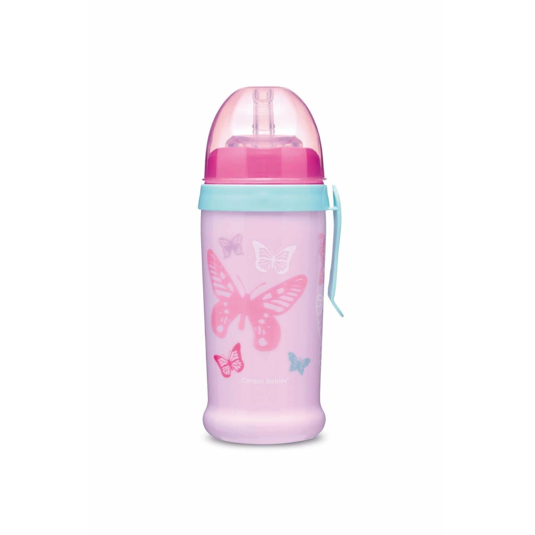 Canpol no spill kids cup with handle and soft straw 350 ml (+12M) - Ourkids - Canpol Babies