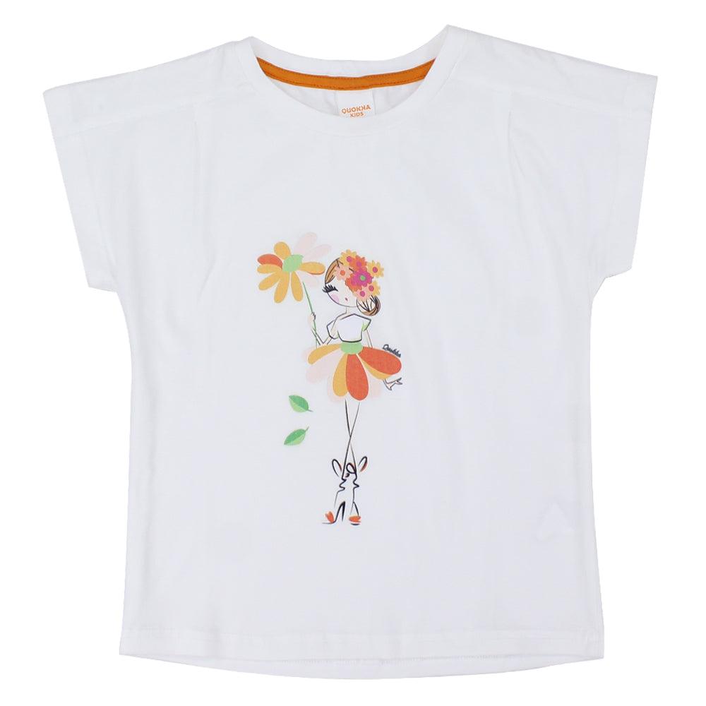 Cap-Sleeved Flower Girl T-Shirt - Ourkids - Quokka