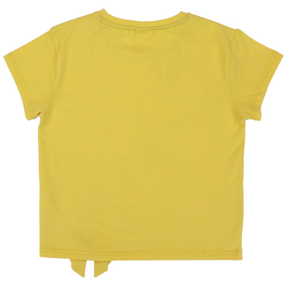 Cap-Sleeved T-Shirt With A Bow - Ourkids - Quokka