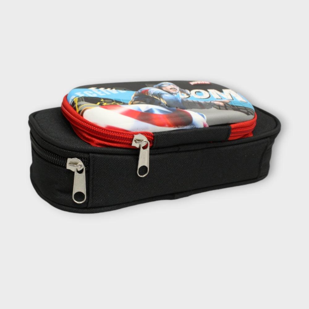 Captain America Black Pencil Case - Ourkids - TWK