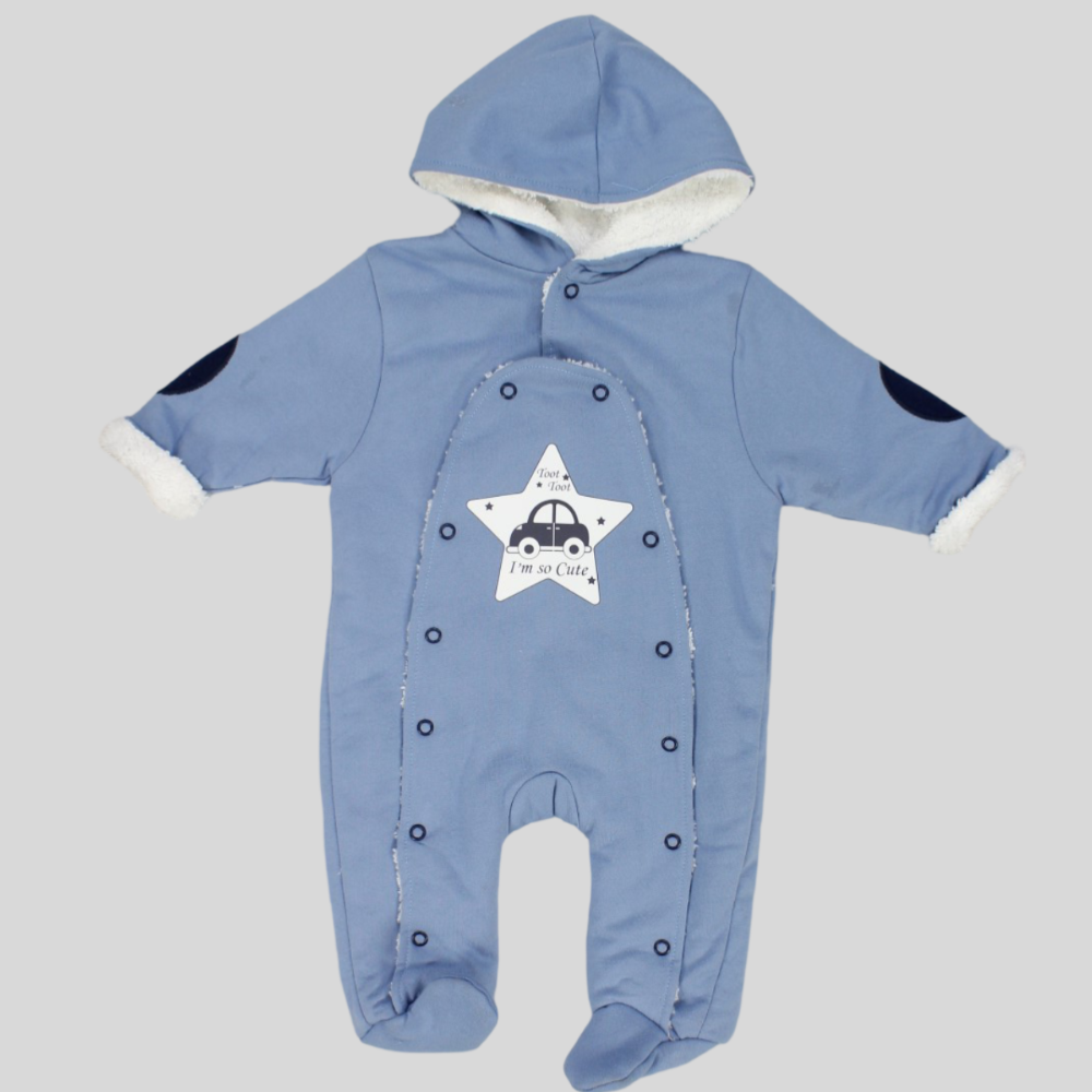 Car In A Star Long-Sleeved Baby Footie - Ourkids - Al Sayad