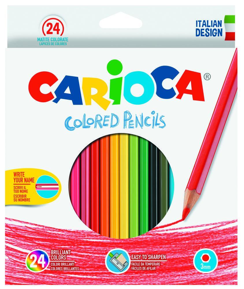 Carioca 24 Hexagonal Coloring Pencils - Ourkids - Carioca