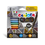 Carioca Metallic Fineliner 8 Felt Markers - Ourkids - Carioca