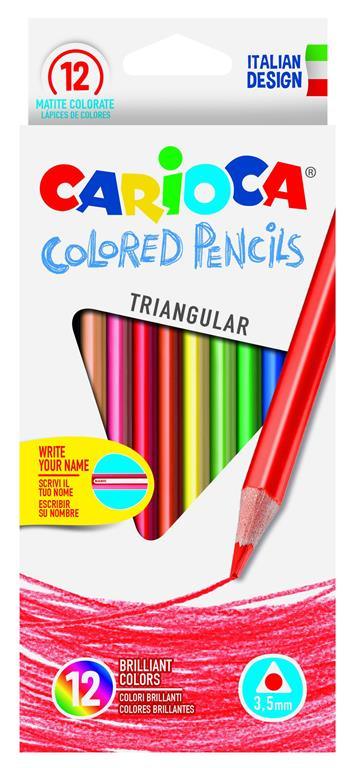 Carioca Triangular Color Pencils – 12 Color - Ourkids - Carioca