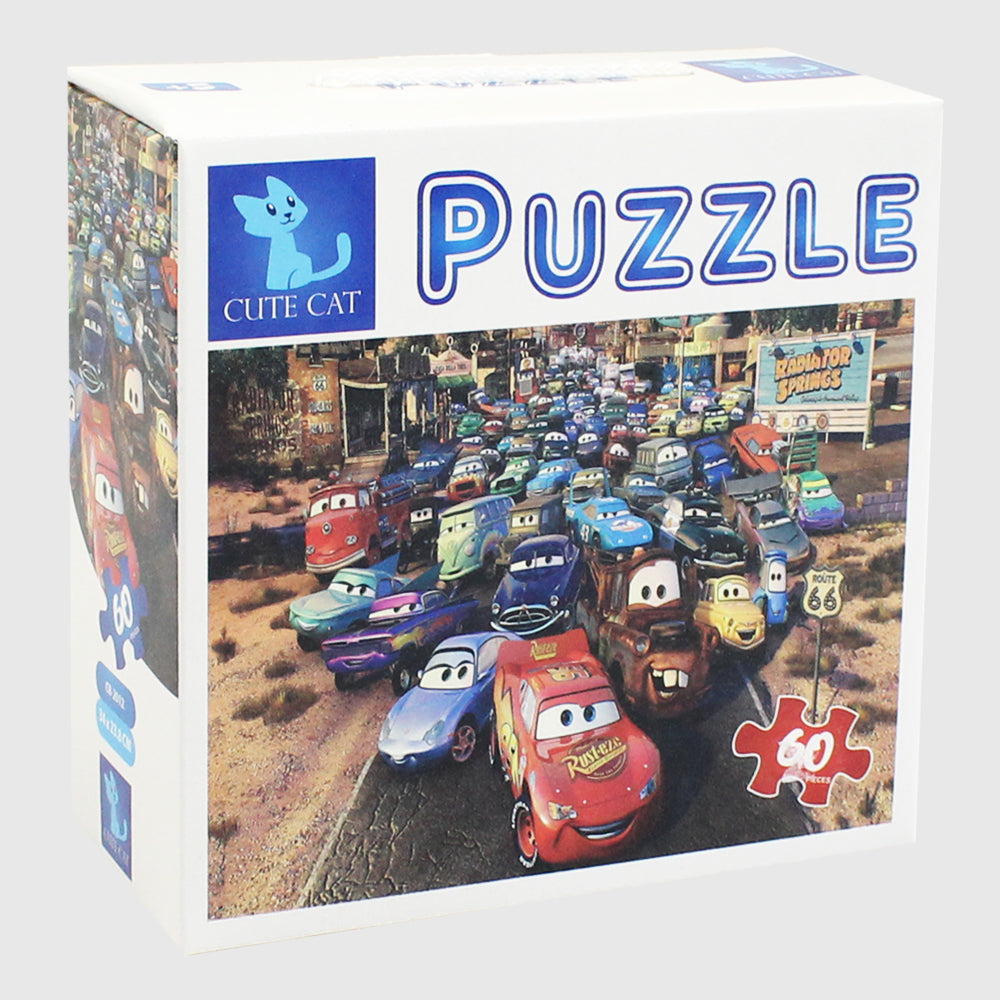 Cars Puzzle - 60 Pieces - Ourkids - Cute Cat