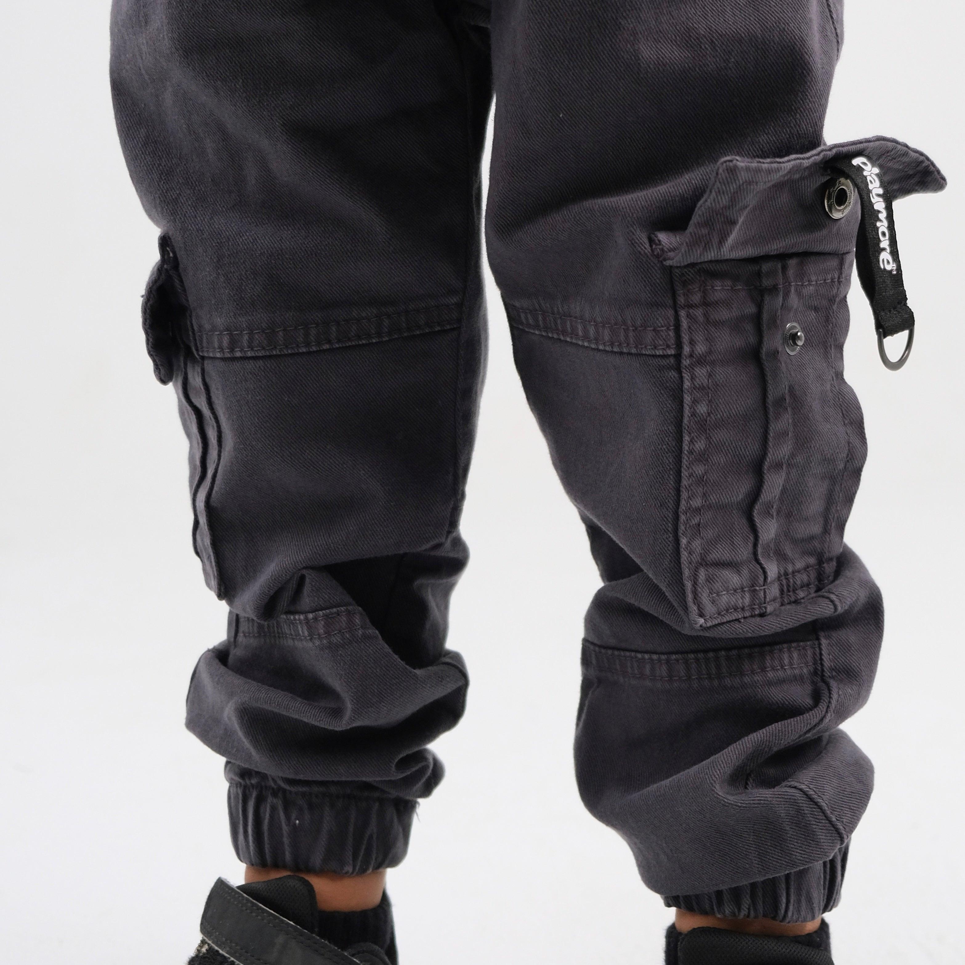 Charcoal Cargo Pants - Ourkids - Playmore