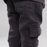 Charcoal Cargo Pants - Ourkids - Playmore