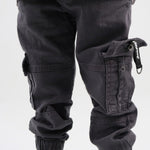 Charcoal Cargo Pants - Ourkids - Playmore