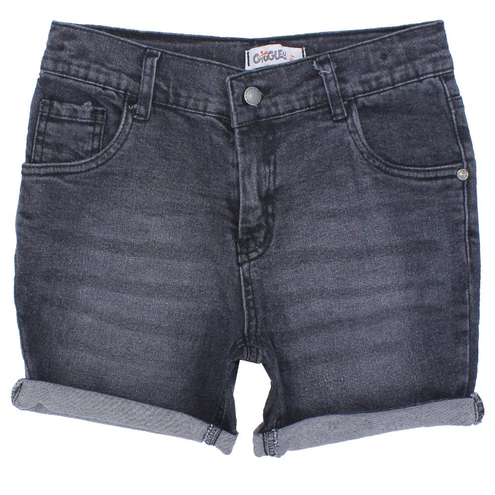Charcoal Jean Shorts - Ourkids - Giggles