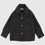 Charcoal Long-Sleeved Overshirt - Ourkids - Playmore