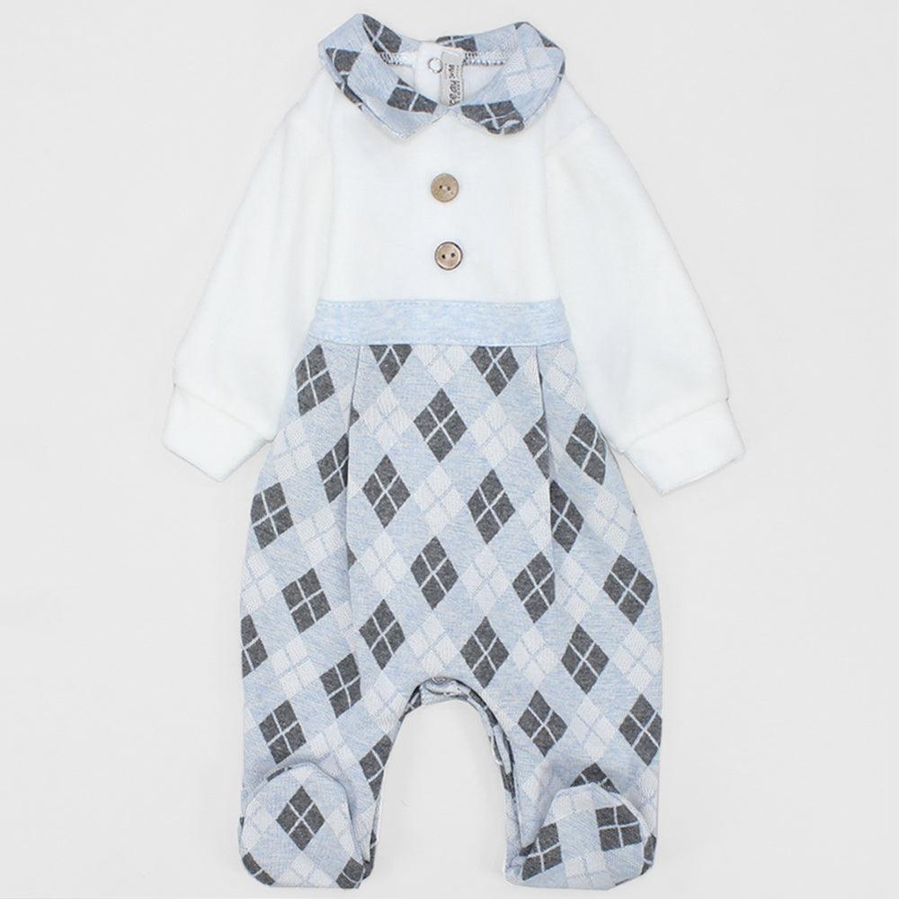 Checkered Baby Footie - Ourkids - Berceau