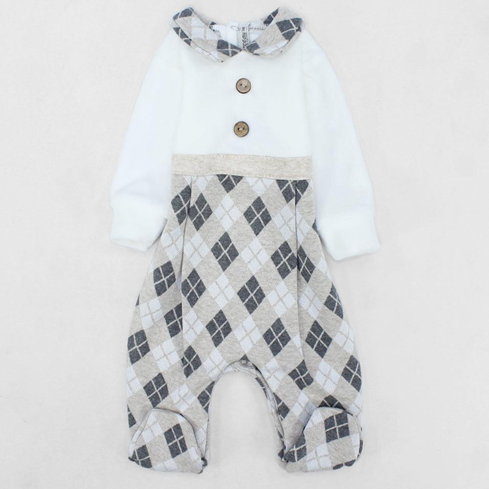 Checkered Baby Footie - Ourkids - Berceau