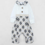 Checkered Baby Footie - Ourkids - Berceau