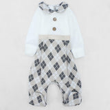 Checkered Baby Footie - Ourkids - Berceau