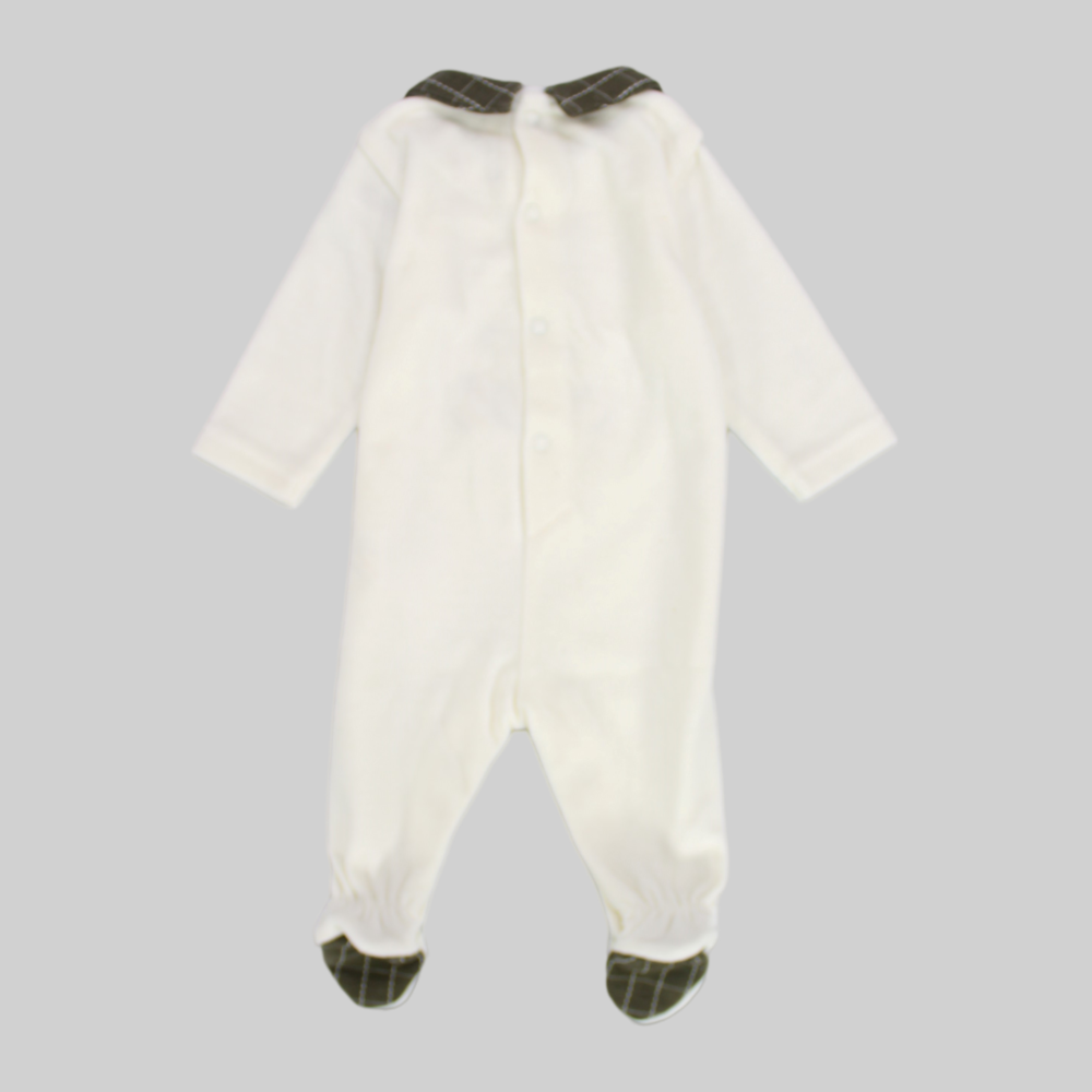 Checkered Froggy Long-Sleeved Baby Footie - Ourkids - Pompelo