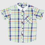 Checkered Short-Sleeved Shirt - Ourkids - Pompelo