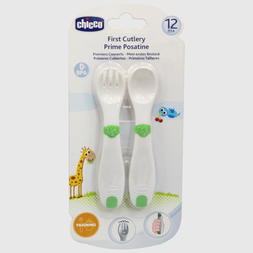 Chicco Cutlery Set (12+ Months) - Ourkids - Chicco