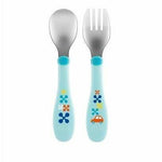 Chicco Metal Cutlery 18 Months and + - Ourkids - Chicco