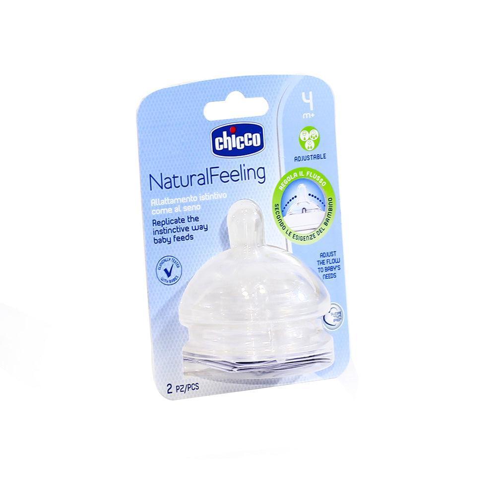 Chicco Natural Feeling Step-up Baby Bottle Teat 2 Pcs 4m+ Adjustable 2 Pc - Ourkids - Chicco