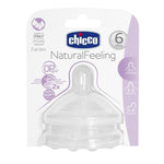 Chicco Natural Feeling Step-up Baby Bottle Teat 2 Pcs 6m+ Fast 2 Pc - Ourkids - Chicco