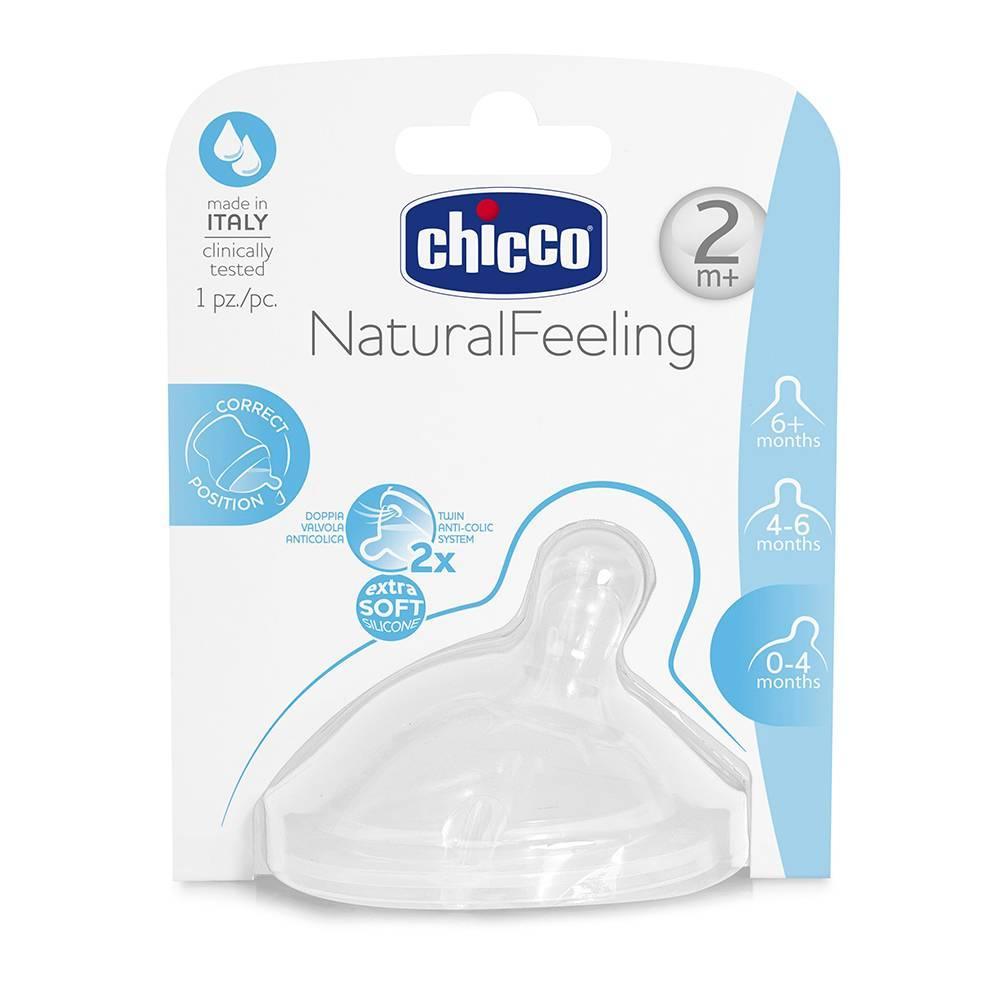 Chicco Natural Feeling Step-up Baby Bottle Teat 2m+ Medium 1 Pc - Ourkids - Chicco