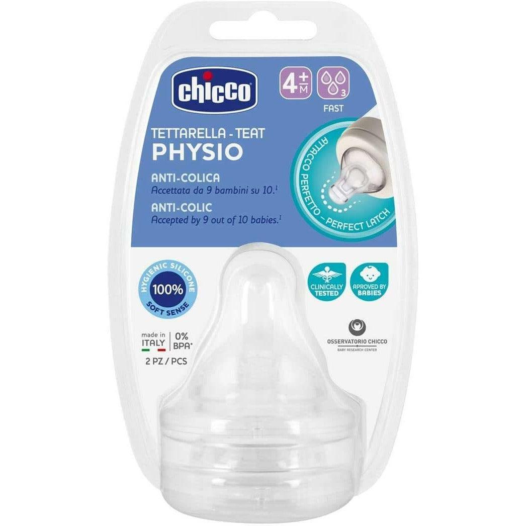 Chicco Perfect-5 Silicone Fast Flow Teat - 2 Pieces - Ourkids - Chicco