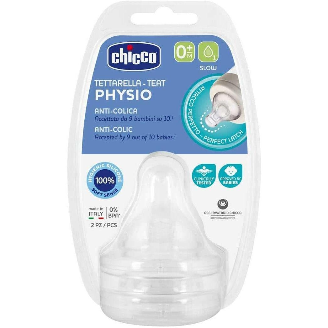 Chicco Perfect-5 Silicone Slow Flow Teat - 2 Pieces - Ourkids - Chicco