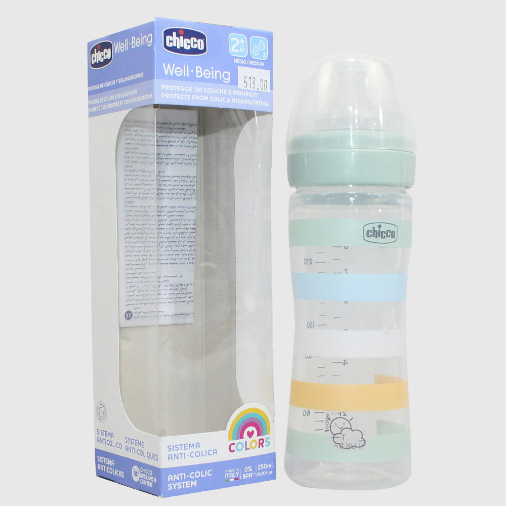 Chicco Well-Being Bottle Medium Flow 250ml - Ourkids - Chicco